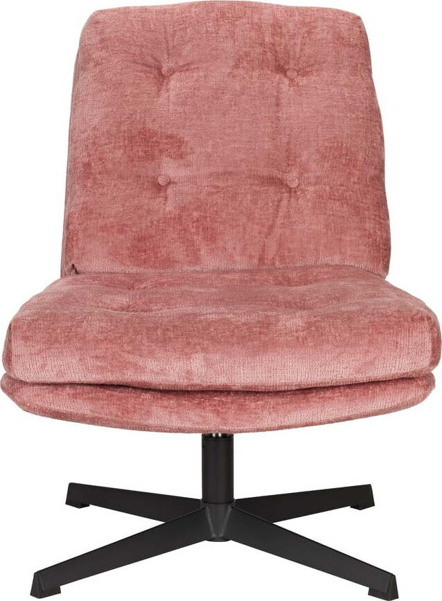 Růžové otočné křeslo Kai – White Label