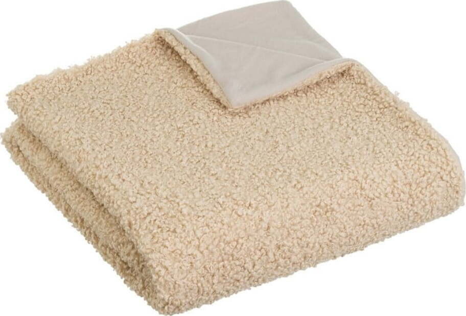 Béžová deka s beránkem 130x160 cm Sherpa – Casa Selección