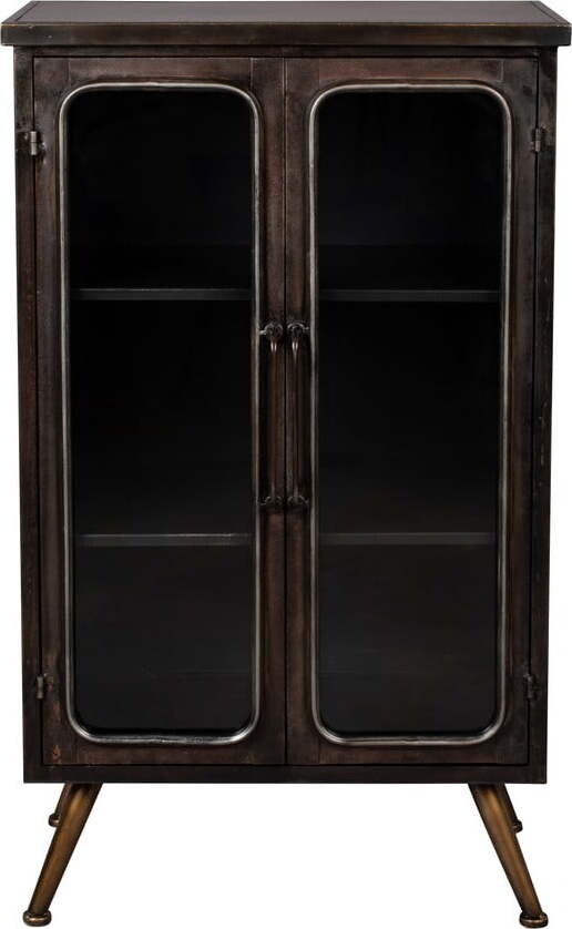 Černá kovová vitrína 60x100x35 cm Denza – Dutchbone