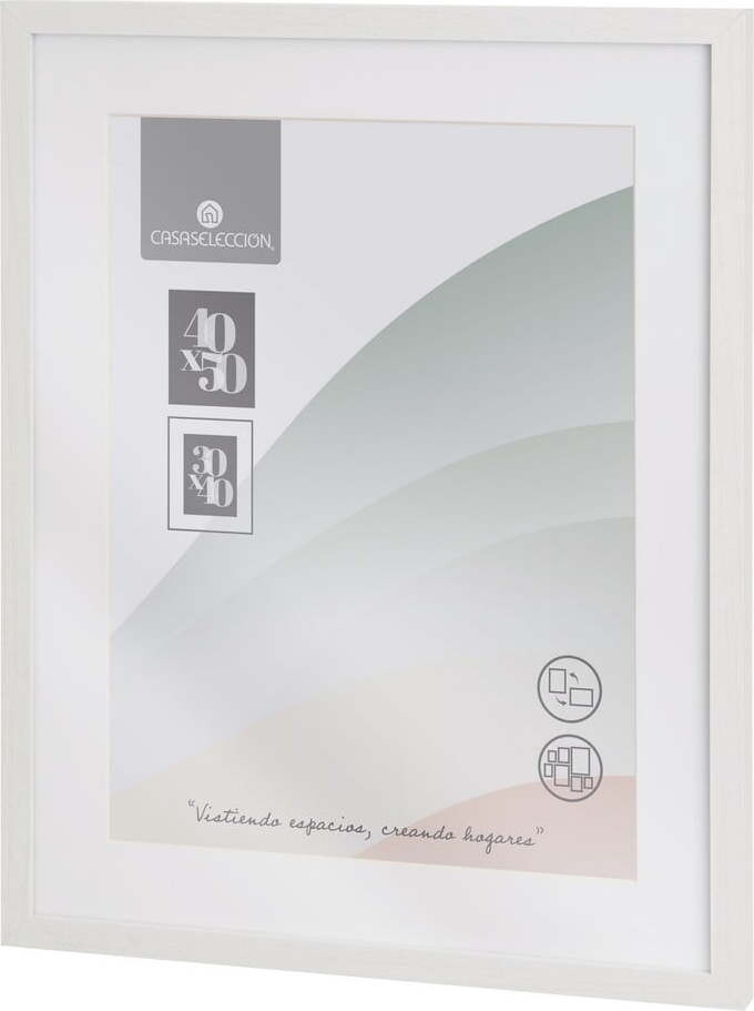 Bílý rámeček na zeď 42x52 cm Sencillo – Casa Selección