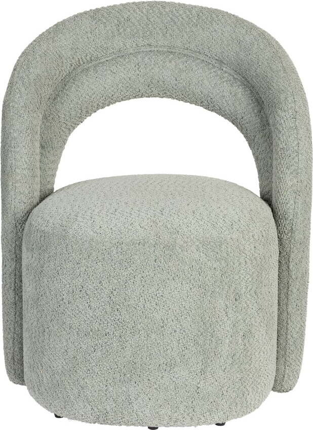 Šedozelené otočné křeslo z textilie bouclé Seina – Dutchbone