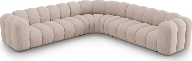 Béžová žinylková modulární rohová pohovka Lupine – Micadoni