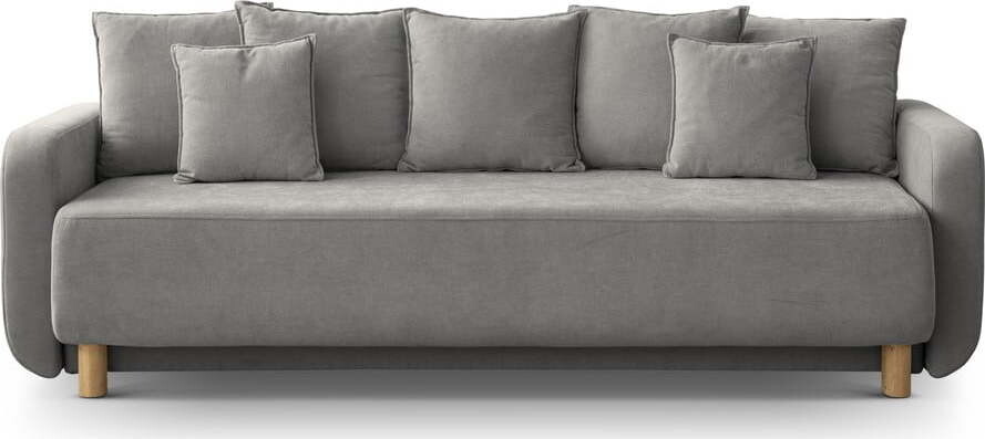 Šedá rozkládací pohovka s úložným prostorem 231 cm Elen – Micadoni