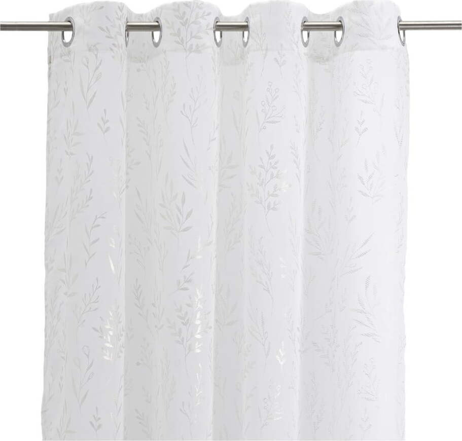 Bílá/ve stříbrné barvě záclona 140x260 cm Buds – Casa Selección