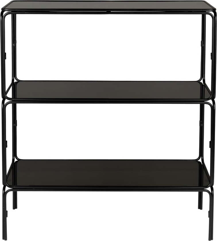 Černá kovová knihovna 80x89x35 cm Liah – White Label