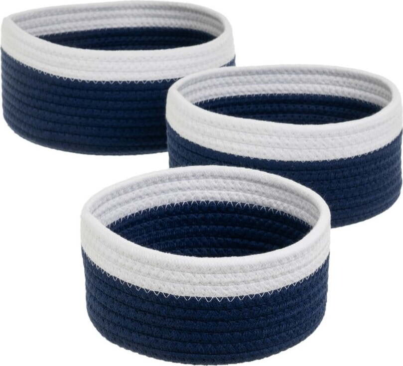 Látkové košíky v sadě 3 ks ø 26x11 cm – Casa Selección