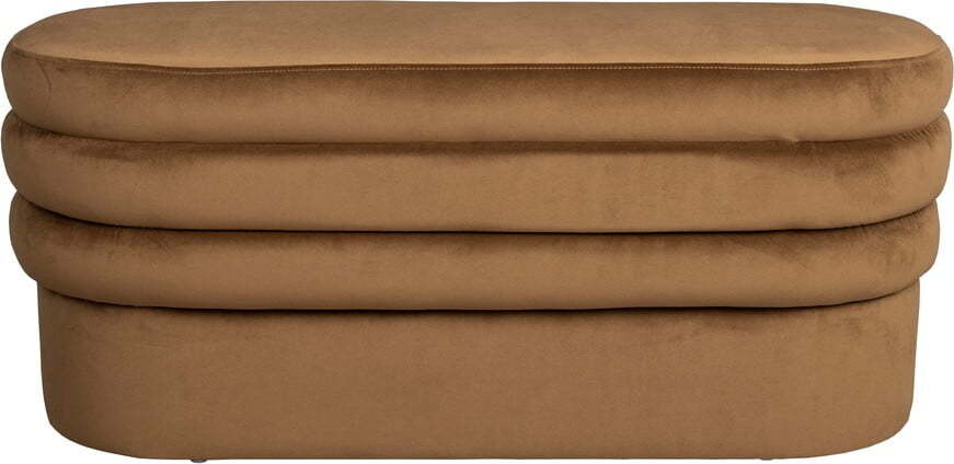 Hnědá sametová lavice Aditi – Dutchbone