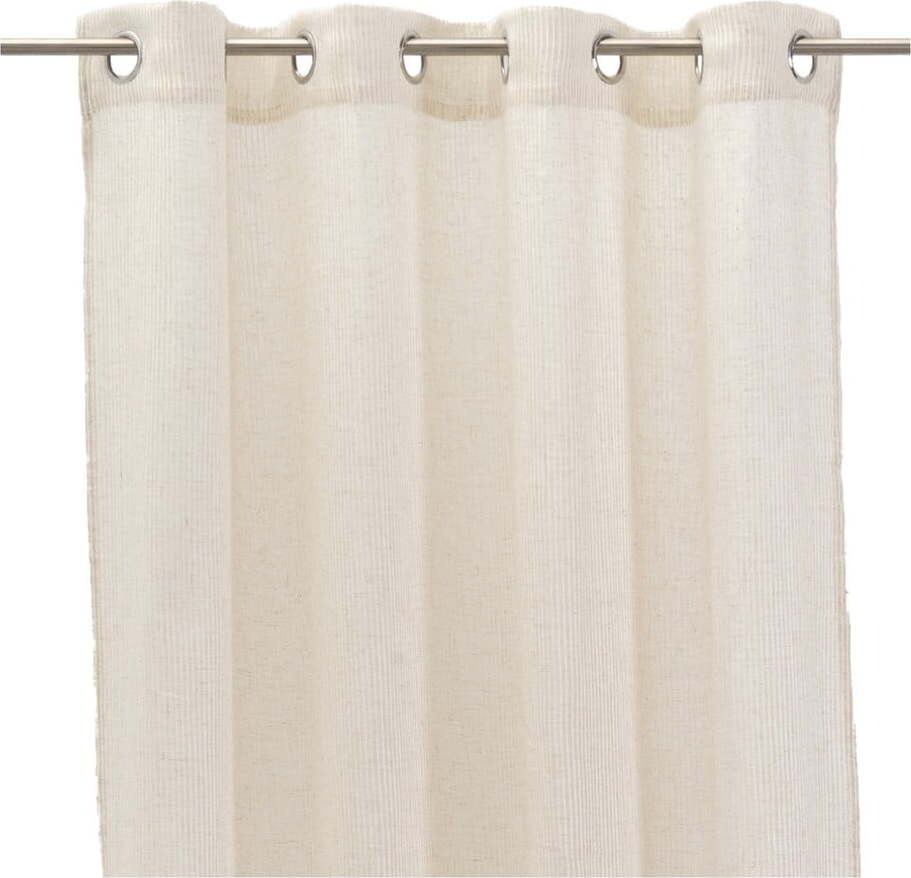 Béžová záclona s příměsí lnu 140x260 cm Fifties – Casa Selección