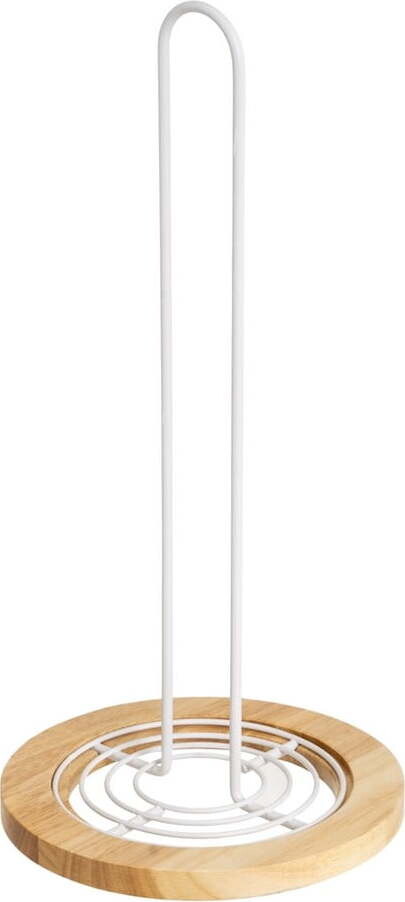 Bílý/v přírodní barvě kovový stojan na papírové utěrky ø 15 cm – Casa Selección