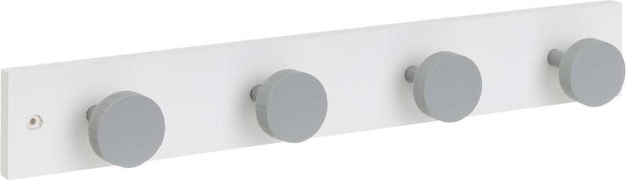 Bílo-šedý nástěnný věšák z borovicového dřeva 40 cm Anillos – Casa Selección