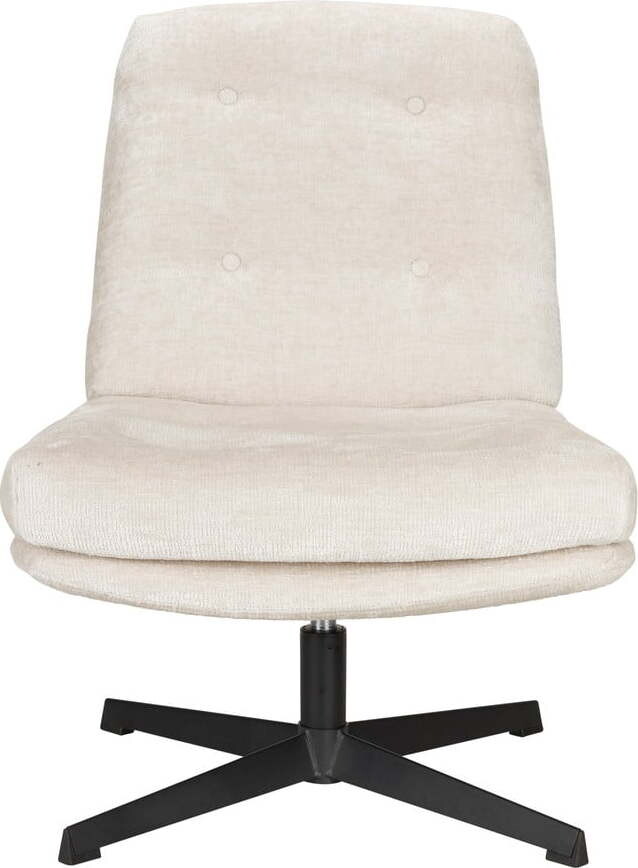 Krémové otočné křeslo Kai – White Label