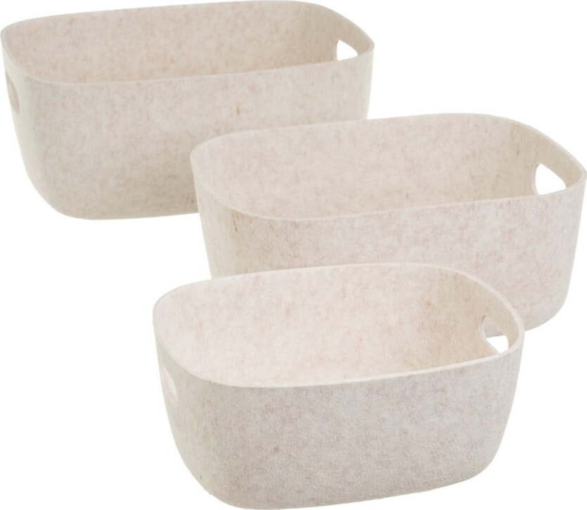 Látkové košíky v sadě 3 ks 36x28x16 cm – Casa Selección