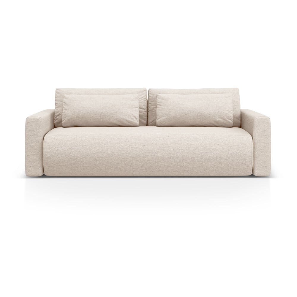 Béžová rozkládací pohovka s úložným prostorem 238 cm Belfast – Cosmopolitan Design