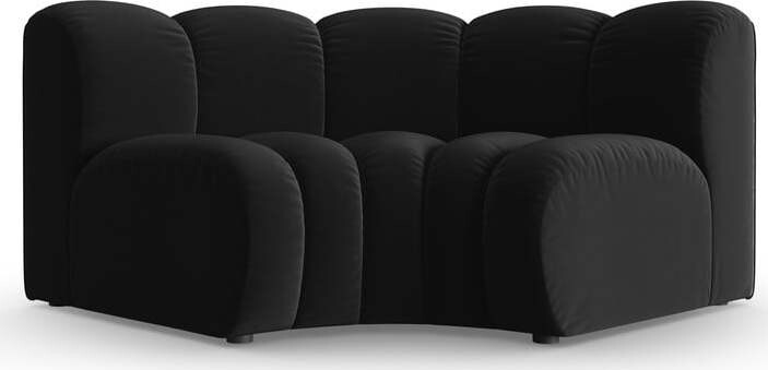 Antracitový sametový modul pohovky (variabilní roh) Lupine – Micadoni