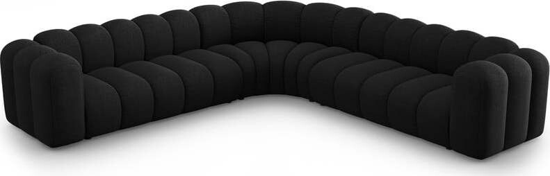 Antracitová žinylková modulární rohová pohovka Lupine – Micadoni