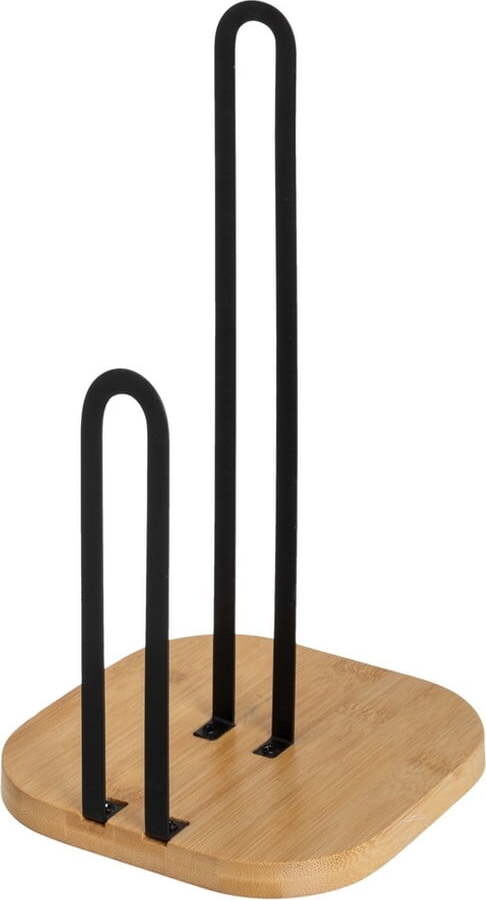 Černý/v přírodní barvě kovový stojan na papírové utěrky – Casa Selección