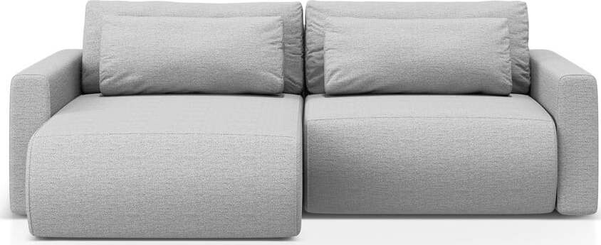 Světle šedá rozkládací rohová pohovka s úložným prostorem Belfast – Cosmopolitan Design