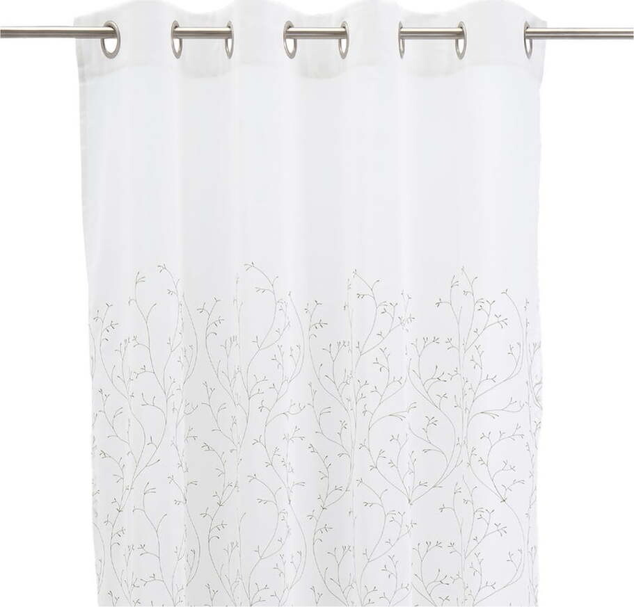 Bílo-zelená záclona 140x260 cm Grow – Casa Selección