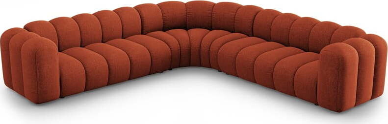 Žinylková modulární rohová pohovka v cihlové barvě Lupine – Micadoni