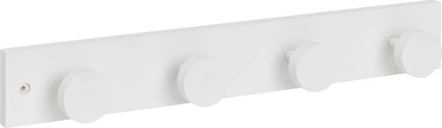 Bílý nástěnný věšák z borovicového dřeva 40 cm Anillos – Casa Selección