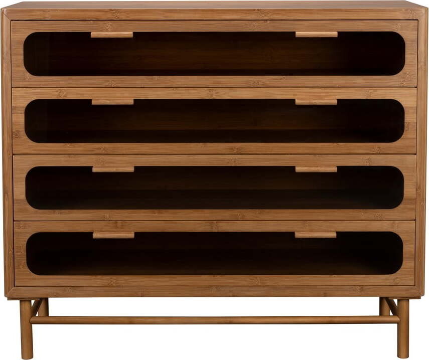 Bambusová komoda v přírodní barvě 105x88x38 cm Caroun – Dutchbone