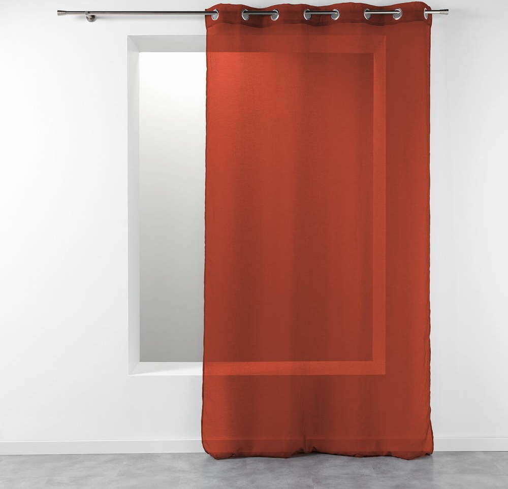 V terakotové barvě záclona 140x240 cm Telma – douceur d'intérieur