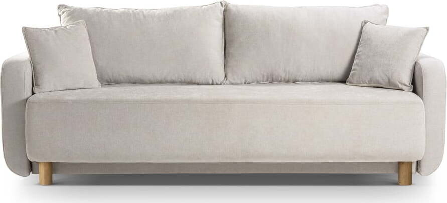 Béžová rozkládací pohovka s úložným prostorem 231 cm Elen – Micadoni