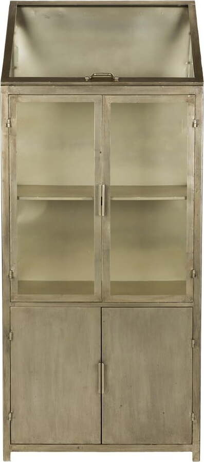 Šedá kovová vitrína 64x151x35 cm Monviso – Dutchbone