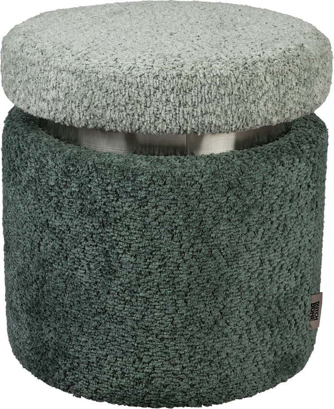 Zelený taburet z textilie bouclé Sen – Dutchbone