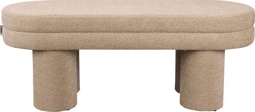Béžová lavice z textilie bouclé Fern – Dutchbone