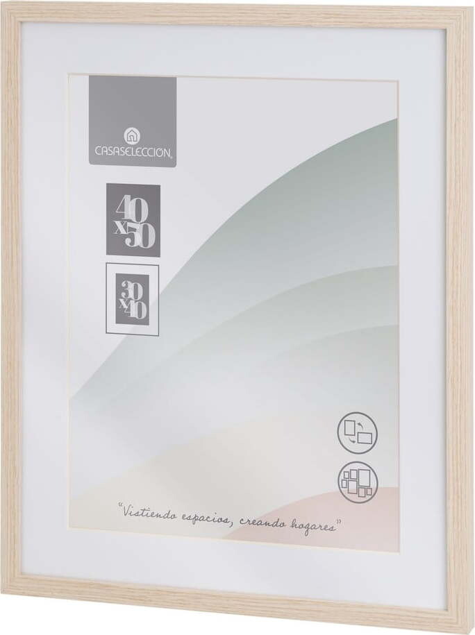 Rámeček na zeď v přírodní barvě 42x52 cm Sencillo – Casa Selección