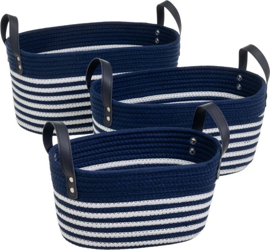 Látkové košíky v sadě 3 ks 38x22x20 cm – Casa Selección
