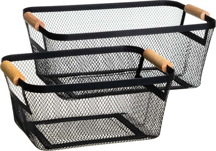 Drátěné kovové košíky v sadě 2 ks 33x21x14 cm – Casa Selección