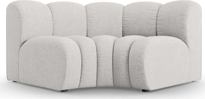 Světle šedý žinylkový modul pohovky (variabilní roh) Lupine – Micadoni