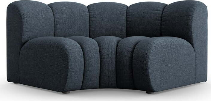 Modrý žinylkový modul pohovky (variabilní roh) Lupine – Micadoni