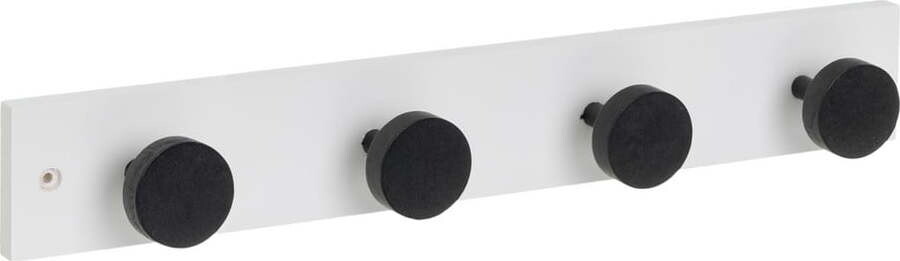 Černobílý nástěnný věšák z borovicového dřeva 40 cm Anillos – Casa Selección