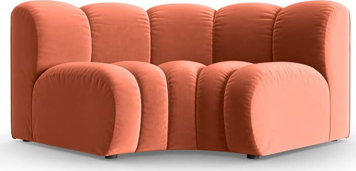 Růžový sametový modul pohovky (variabilní roh) Lupine – Micadoni