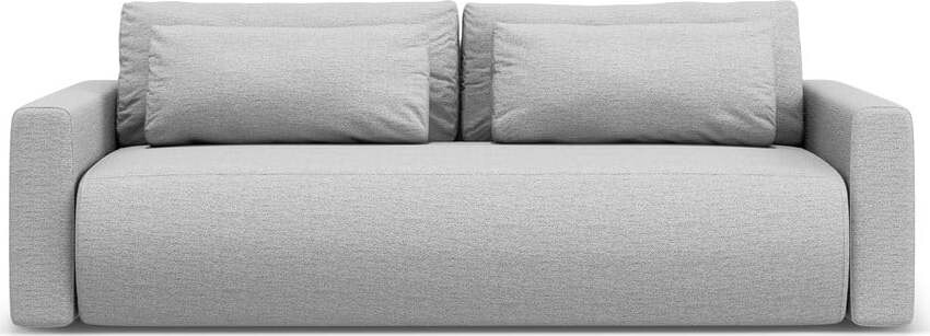 Světle šedá rozkládací pohovka s úložným prostorem 238 cm Belfast – Cosmopolitan Design