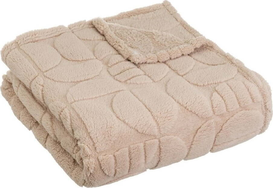 Světle hnědá deka z mikroplyše 130x160 cm Mid Century – Casa Selección