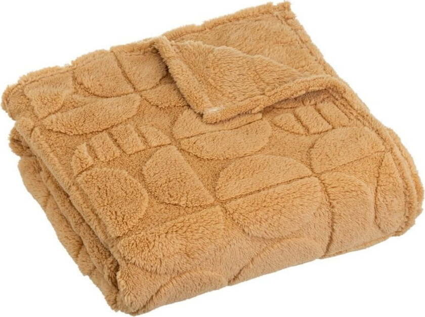 Žlutá deka z mikroplyše 130x160 cm Mid Century – Casa Selección