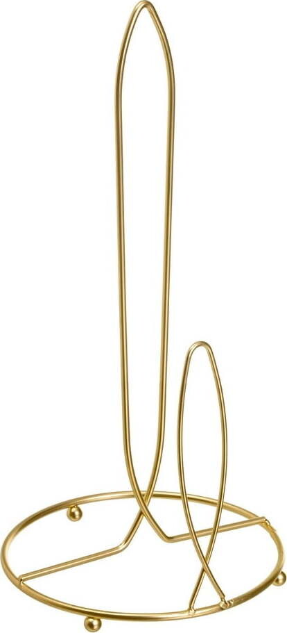 Kovový stojan na papírové utěrky ve zlaté barvě ø 16 cm – Casa Selección