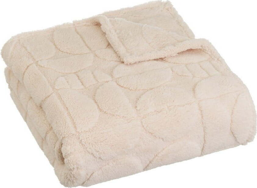 Béžová deka z mikroplyše 130x160 cm Mid Century – Casa Selección