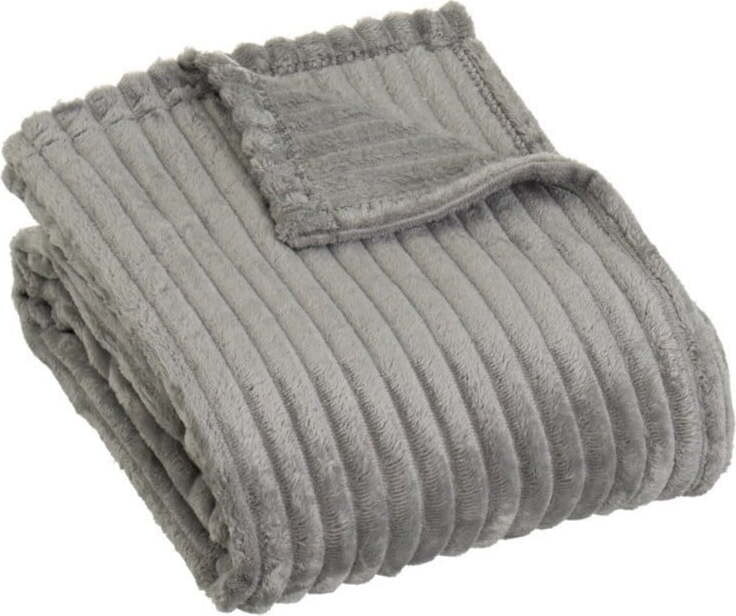 Šedá deka z mikroplyše 130x160 cm Fur Velvet – Casa Selección