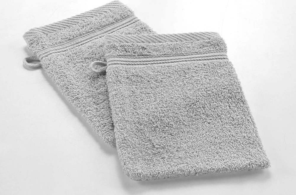 Světle šedá bavlněná žínka 15x21 cm Tendresse – douceur d'intérieur