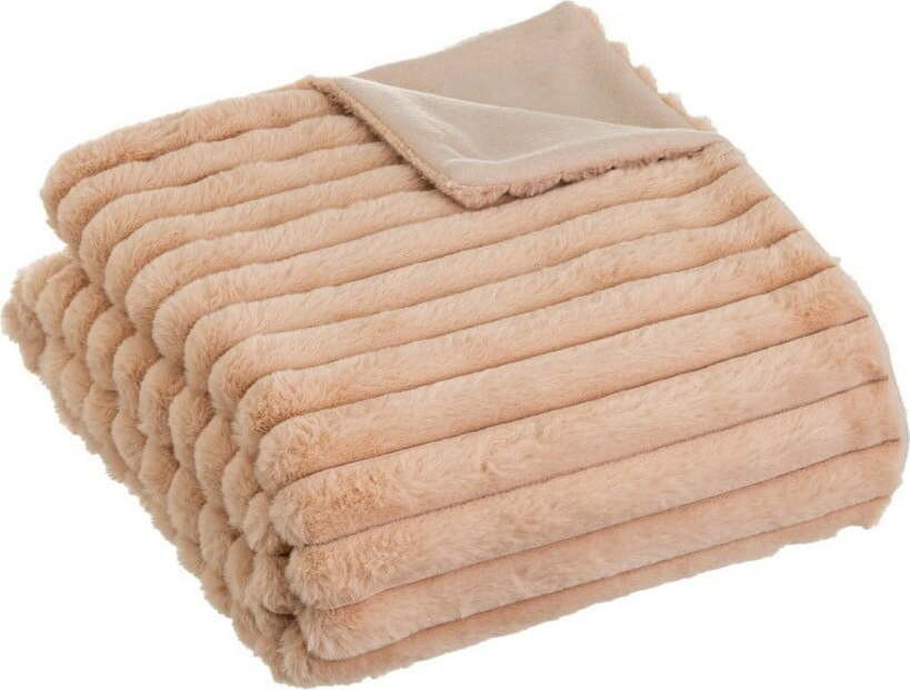 Světle hnědá deka z mikroplyše 130x160 cm Fur Velvet – Casa Selección