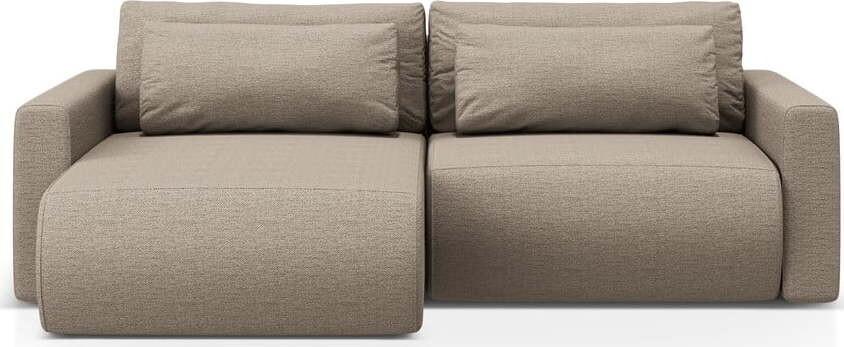 Světle hnědá rozkládací rohová pohovka s úložným prostorem Belfast – Cosmopolitan Design