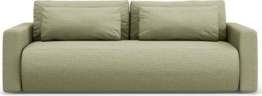 Zelená rozkládací pohovka s úložným prostorem 238 cm Belfast – Cosmopolitan Design