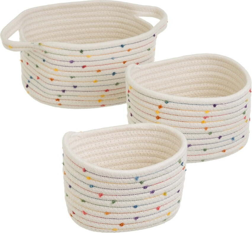 Látkové košíky v sadě 3 ks 30x18x14 cm – Casa Selección