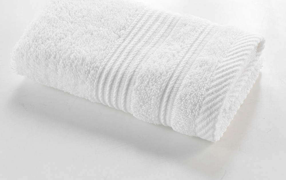 Bílý froté bavlněný ručník 30x50 cm Tendresse – douceur d'intérieur