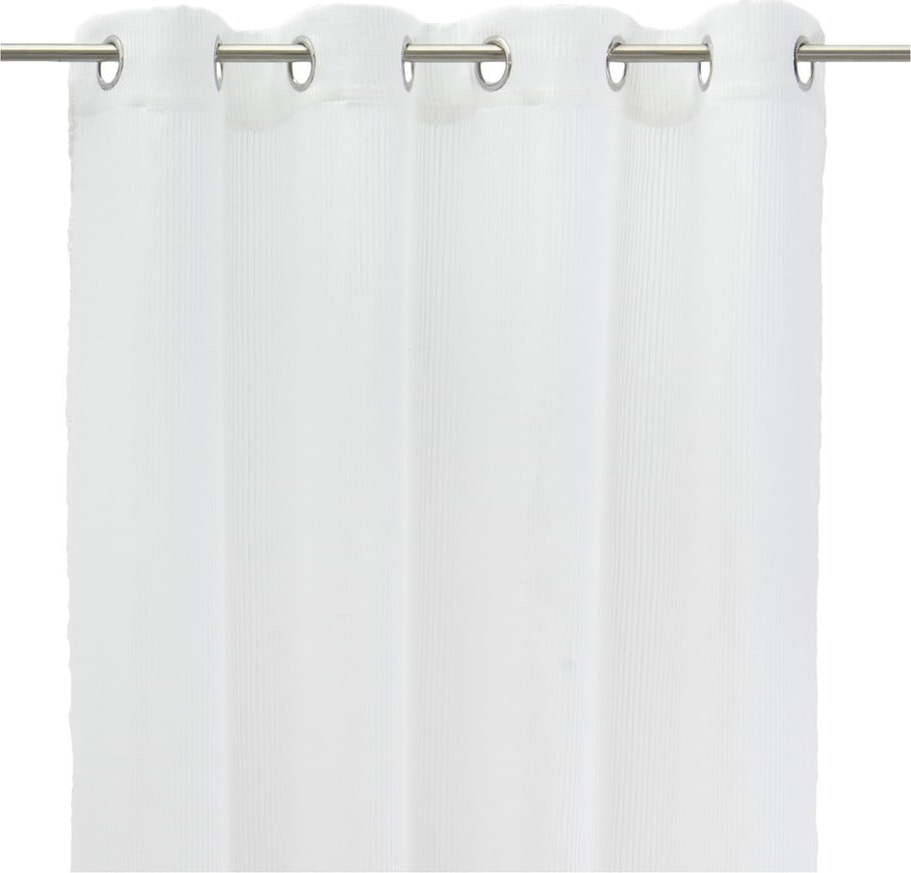 Bílá záclona s příměsí lnu 140x260 cm Fifties – Casa Selección